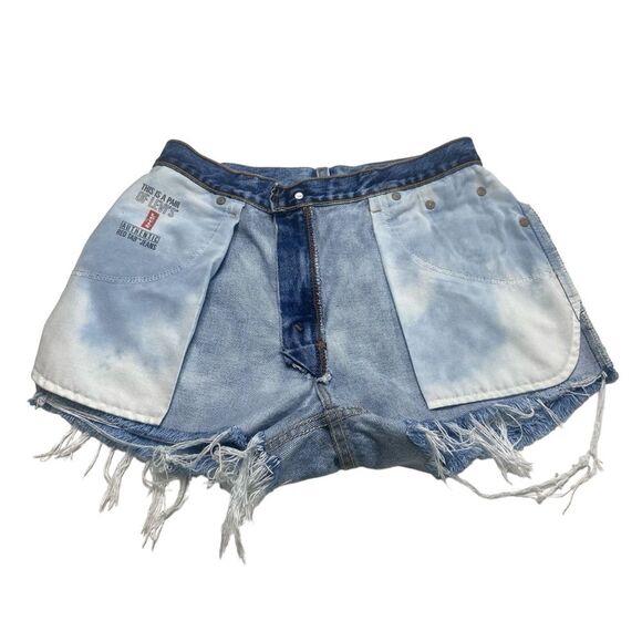 Vintage Levi’s 550 Cut-Offs Denim Shorts Frayed Hem Distressed Blue Sz 10 - Picture 10 of 14